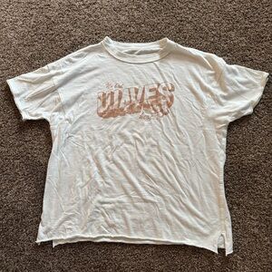 Like New Aerie Cream Graphic T-Shirt
